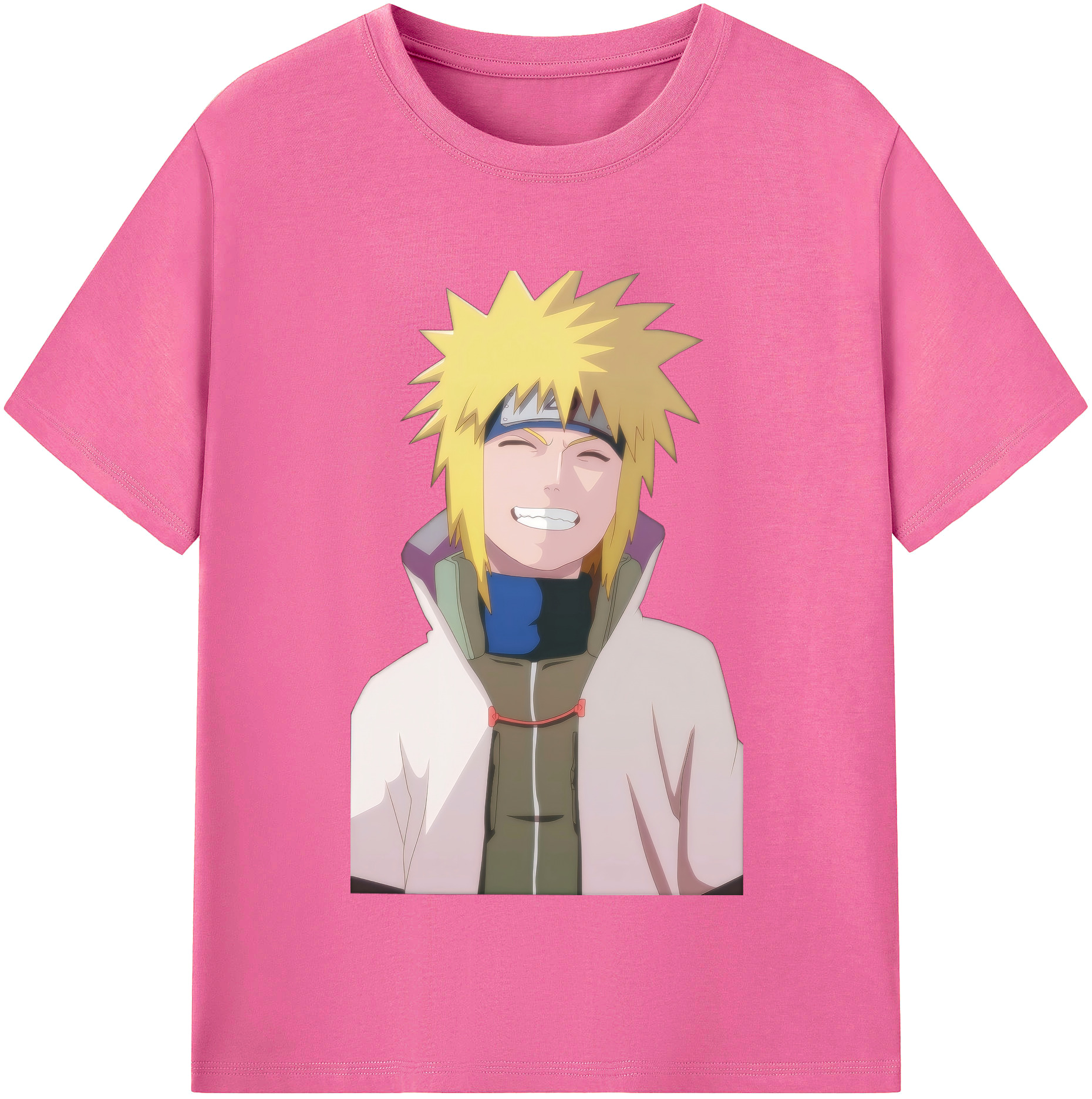 （画像用） NARUTO -ナルト- 波風 ミナト Namikaze Minato レディースカジュアルプリントTシャツ（綿100％）
